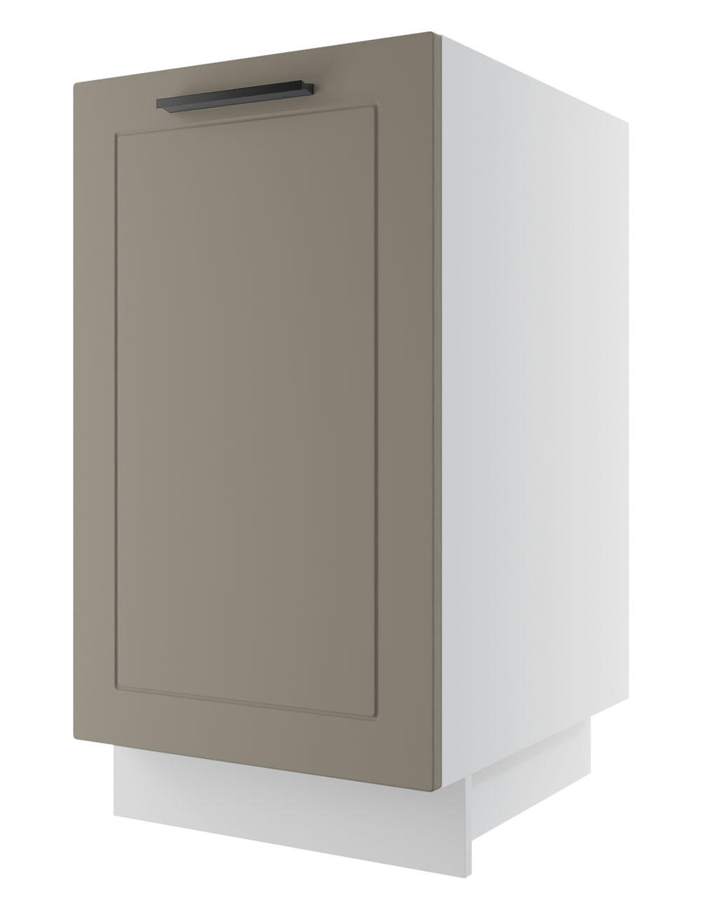 KÜCHENUNTERSCHRANK Kvantum D1D/45 Beige Matt / Weiß Matt 45 / 50 / 82cm - Beige/Weiß, Holz/Holzwerkstoff (45/82/50cm) - Feldmann-Wohnen