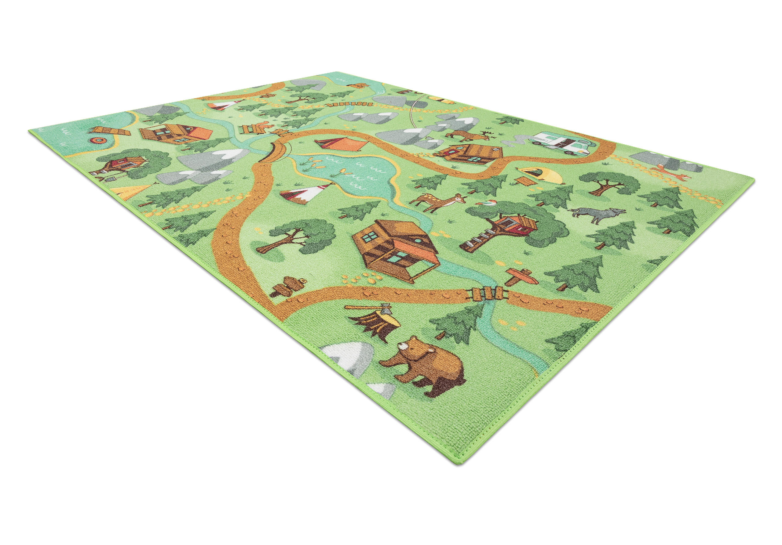 TEPPICH Rebel Roads 95/133 cm - Pastellgrün, Textil (95/133cm) - rugsX