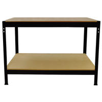 WERKBANK Q-Rax 100cm Schwarz - Schwarz, Metall (100/90/60cm) - Monstershop