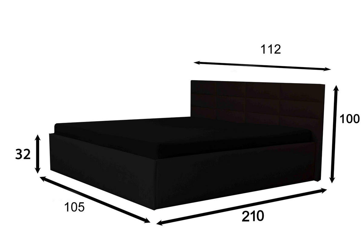 POLSTERBETT Athena Weiß 100 x 200 x 32 cm Stauraum ohne hydraulische Funktion Mit hochwertiger Matratze H2 (bis 100 kg) und Lattenrost - Weiß, Holz (100/200cm) - Halmon Schlafkomfort Betten 
