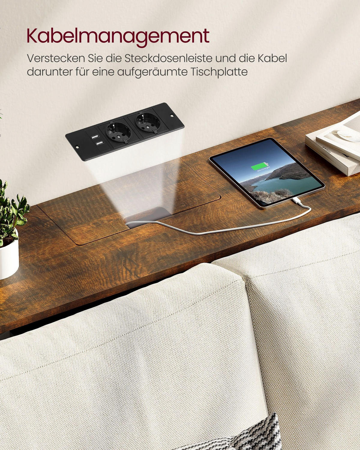KONSOLENTISCH VICTORIA - Schwarz, Holzwerkstoff (25/120/81.1cm) - Hansiro