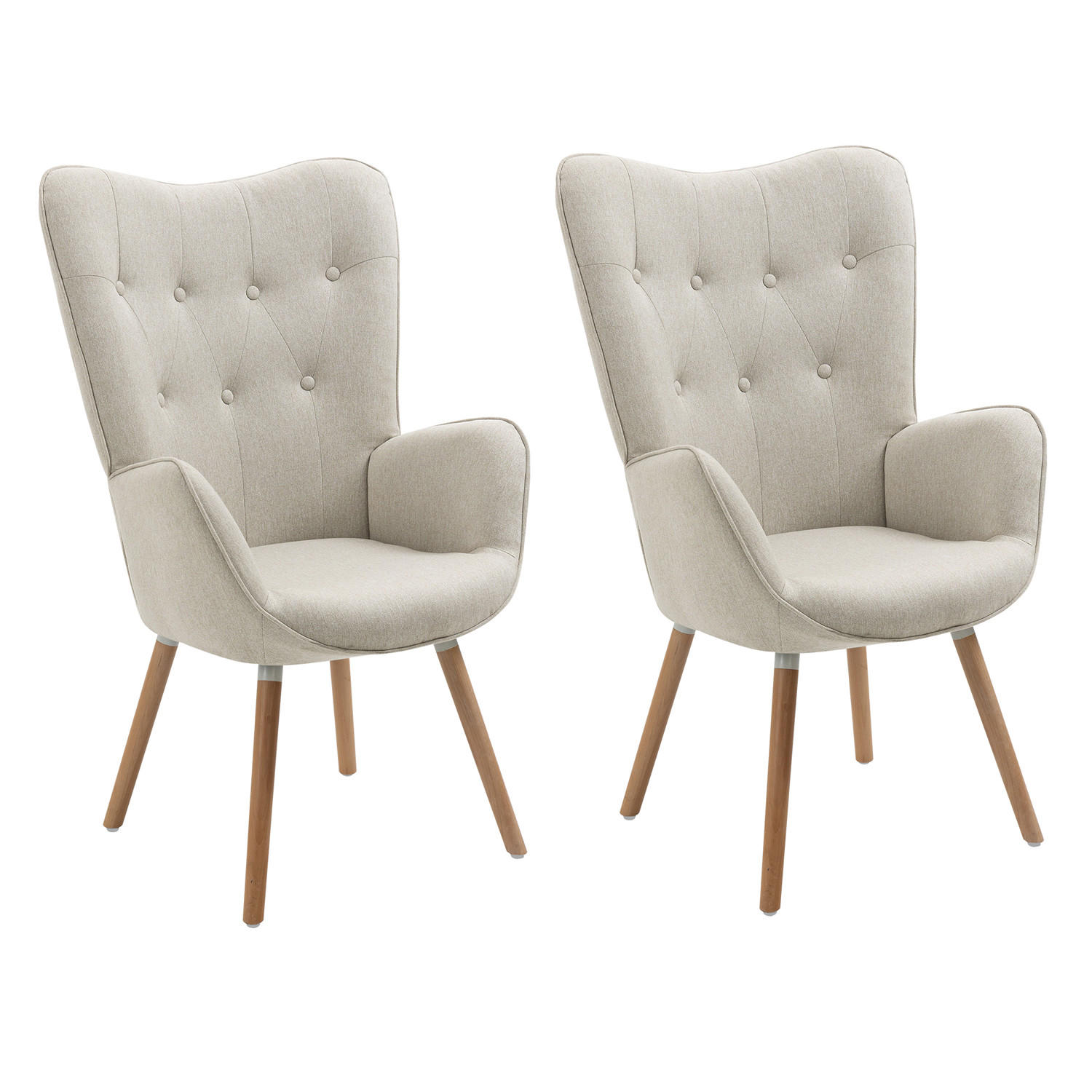 RELAXSESSEL 2er Set in Beige - Beige, Textil (68/106/73cm) - Meubles Cosy