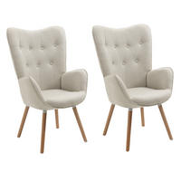 RELAXSESSEL 2er Set in Beige - Beige, Textil (68/106/73cm) - Meubles Cosy