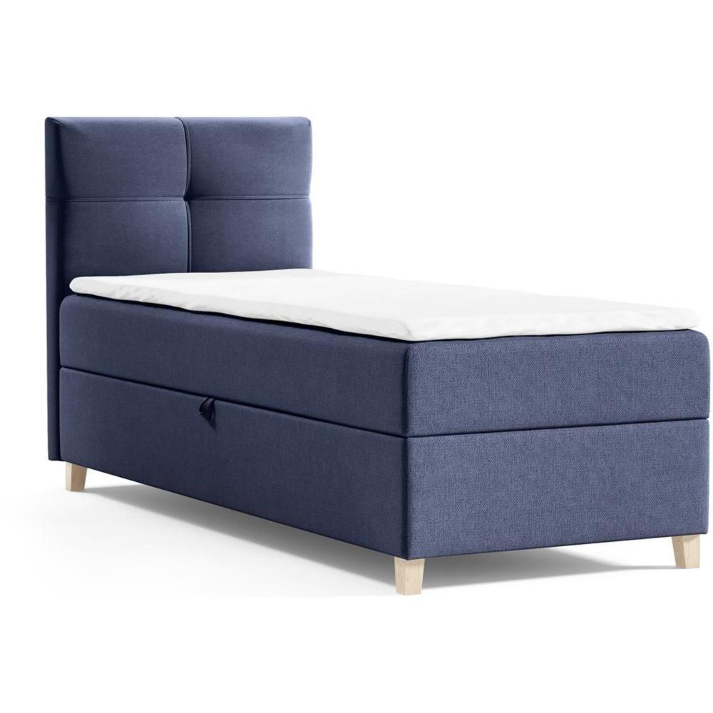 POLSTERBETT Helen Mini 103/206/106 dunkelblau - Dunkelblau, Holzwerkstoff/Textil (100/200cm) - Beautysofa