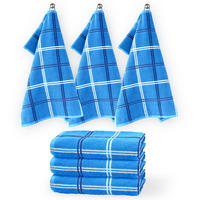 FROTTEE Küchenhandtücher 50x50 cm, 6er Set, Lyon Capri Blau - Pastellblau, Textil (50/50cm) - Lashuma