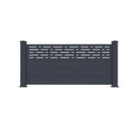 VORGARTENZAUN Arlberg grau 1,9m H.90cm aluminium - Grau, Metall (189/89cm) - Casanoov