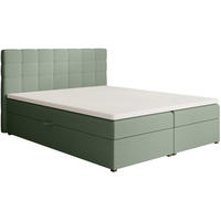 POLSTERBETT Topiq I 164/203/103 grün, Bouclé-Stoff - Grün, Holzwerkstoff (160/200cm) - Beautysofa