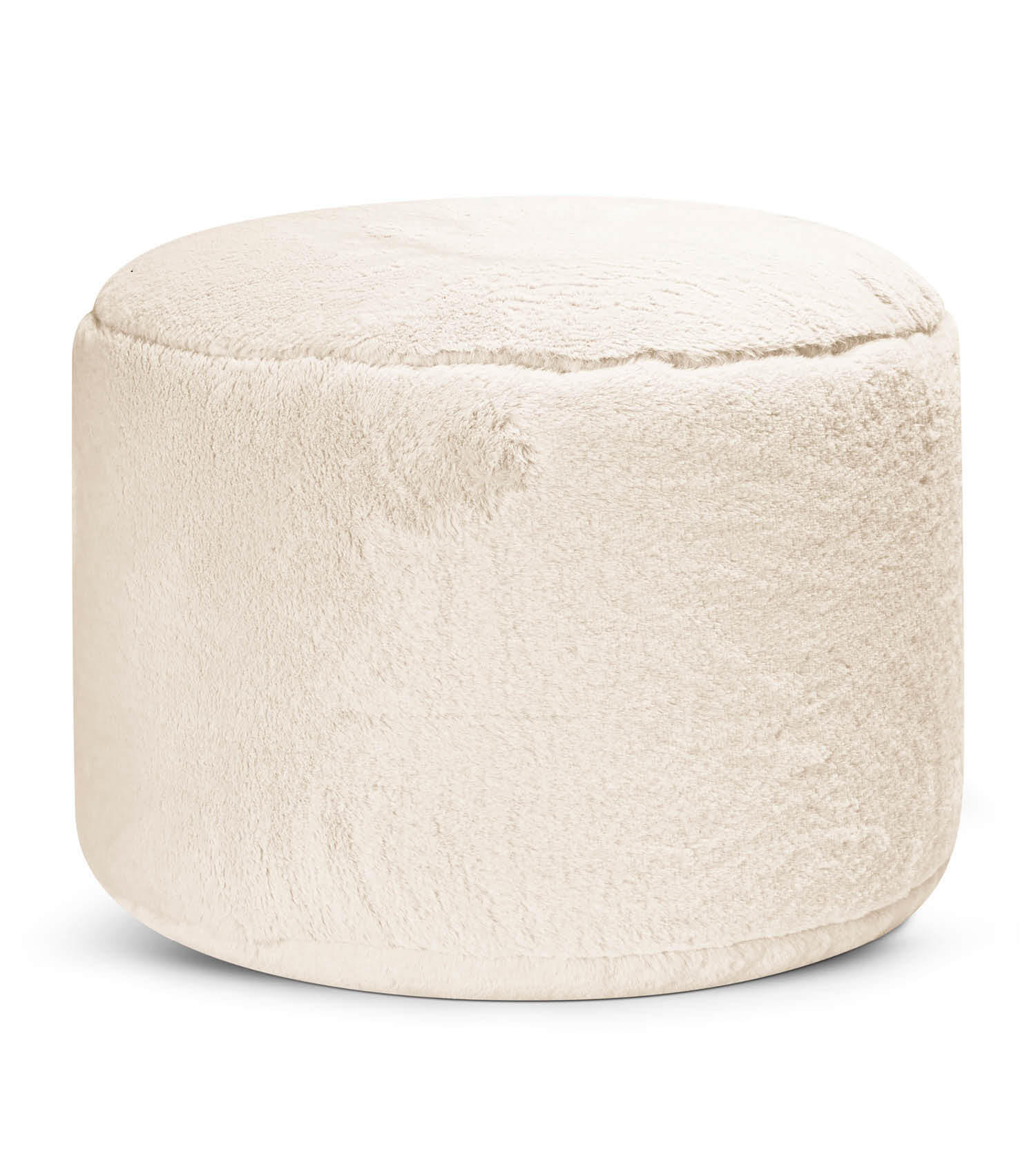 POUF Kunstfell Der Flauschige - Beige, Textil (50/30/50cm) - Mokebo