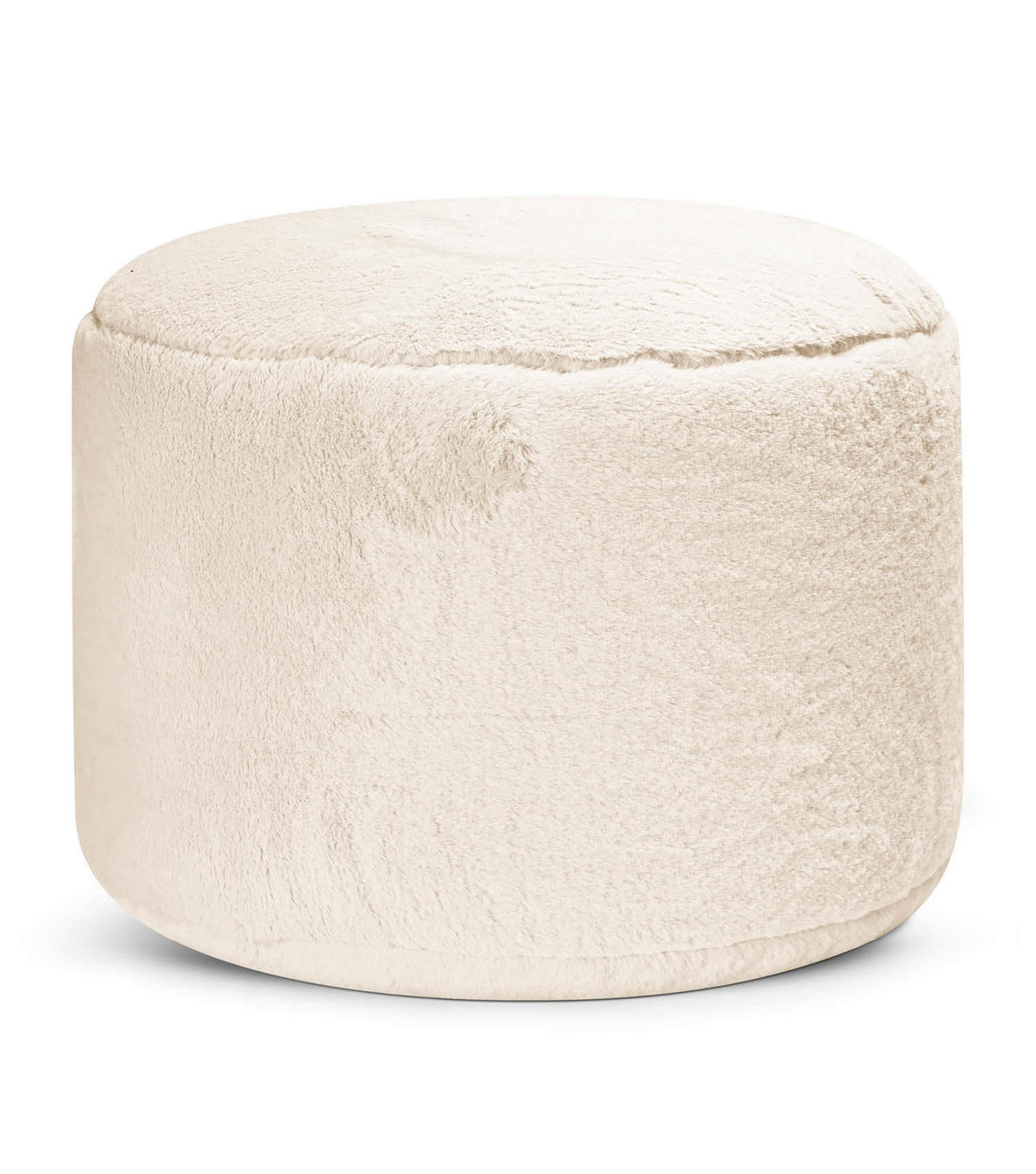 POUF Kunstfell Der Flauschige - Beige, Textil (60/40/60cm) - Mokebo