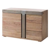 SIDEBOARD Akazie 115x45x75 beige lackiert Amsterdam #109 - Beige, Holz (115/75/45cm) - Massivmoebel24