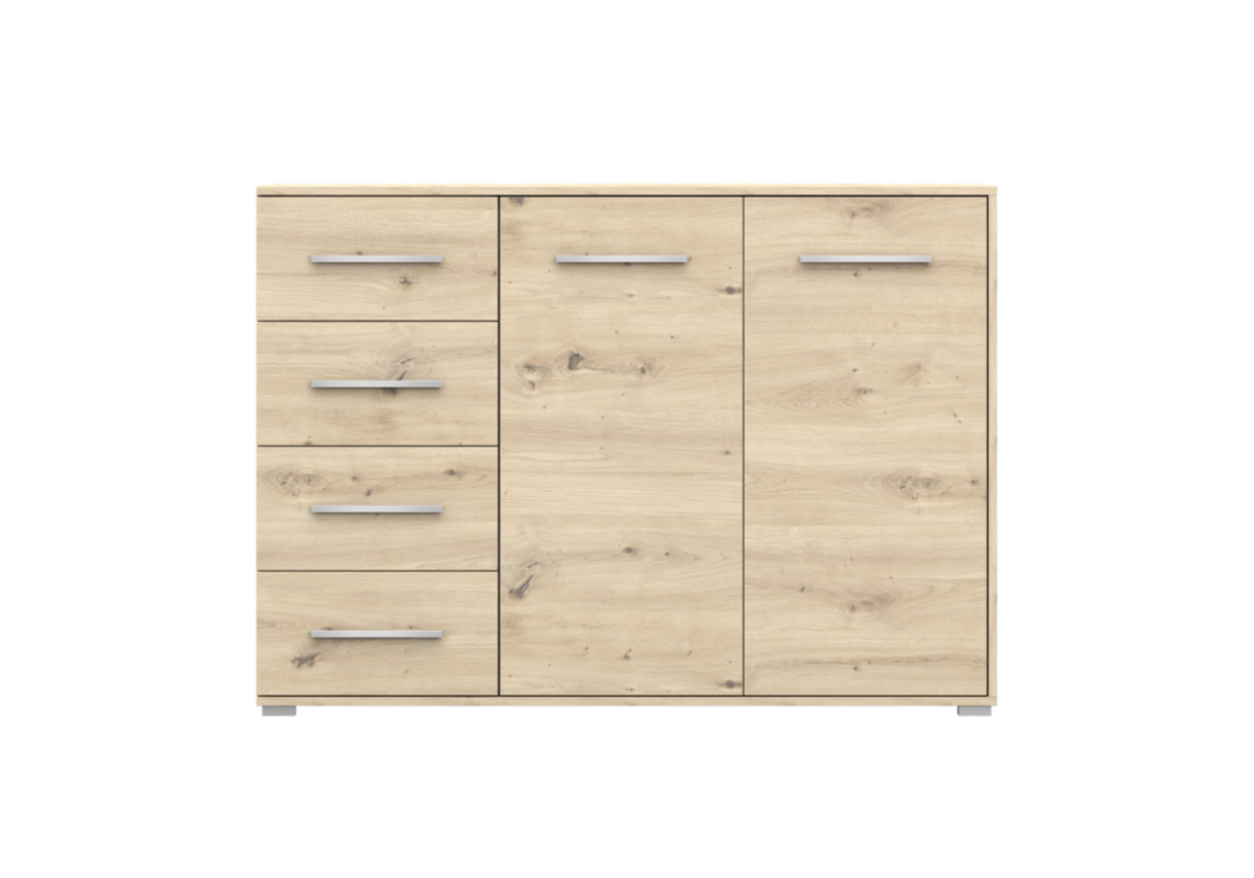 KOMMODE - Highboard IRYS 01 2D4S Artisan - Eiche Artisan, Holzwerkstoff (135/95/45cm) - Möblo