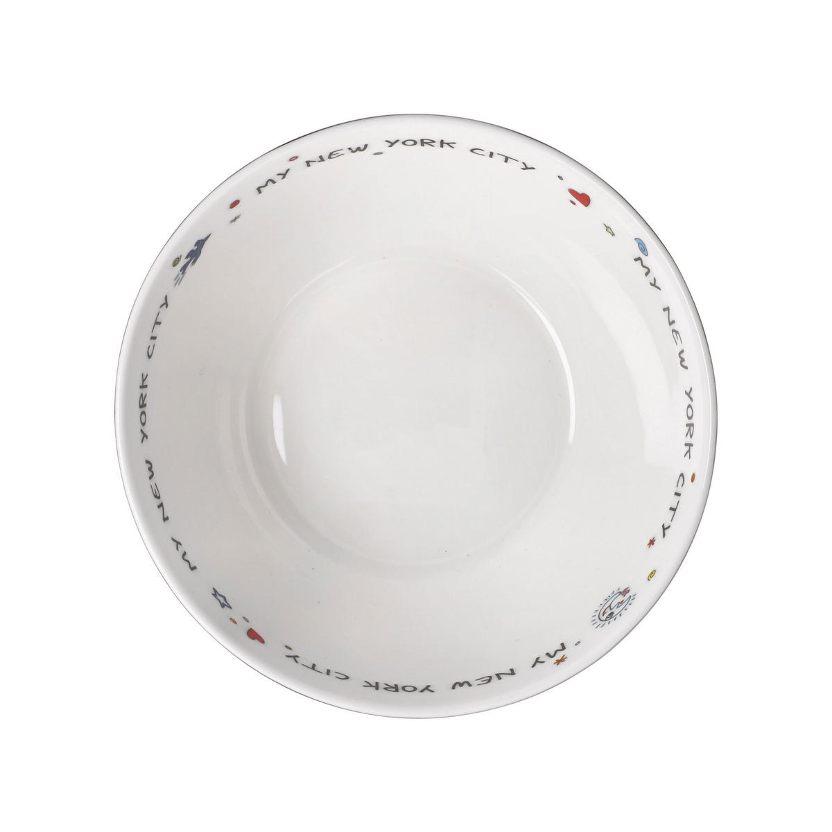 KÜNSTLERSCHALE James Rizzi - My New York City Night, Pop Art, Fine Bone China, Bunt, 15 cm - Multicolor, Keramik (7cm) - Goebel