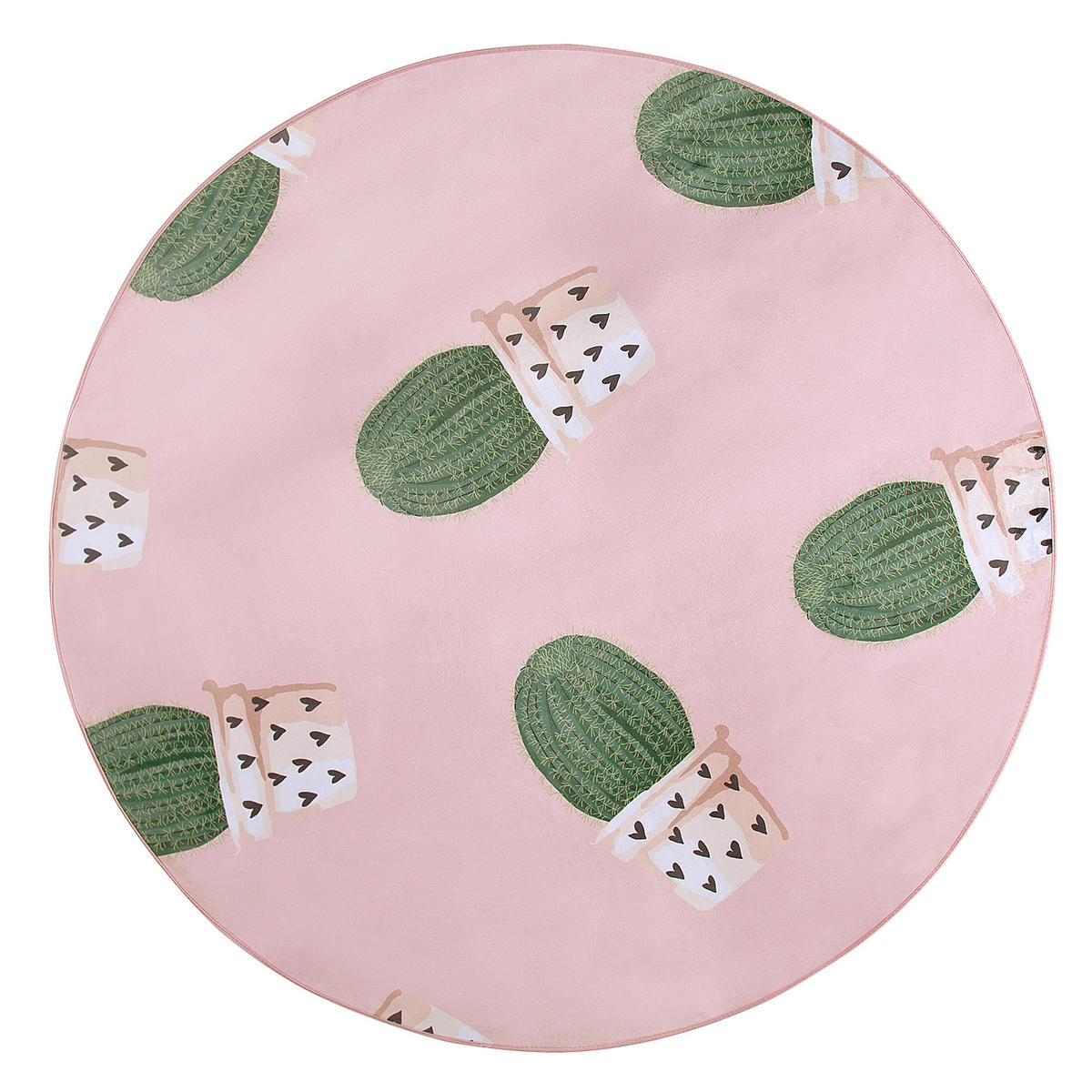 KURZFLOR-KINDERTEPPICH Eldivan 120/120 cm - Pink, Kunststoff (120/120cm) - Beliani