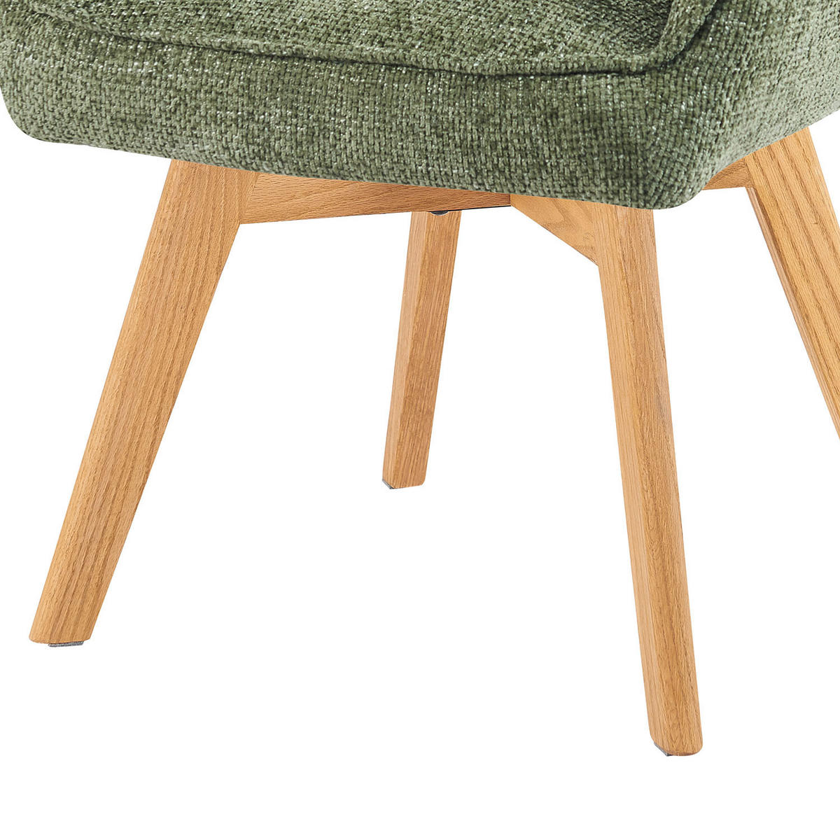 DREHSTUHL Mika-Ella - Honigeiche/Grün, Eichenholz/Holz (59/84/66cm) - DUBI Möbel