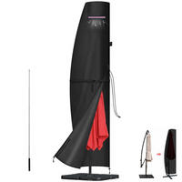 SCHUTZHÜLLE für Ampelschirm 260 x 40/70/50 cm 420D Oxford mit Stab - Schwarz, Kunststoff (1/1/1cm)
