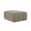 POUF Samt Stoff Beige - Beige/Schwarz, Holzwerkstoff/Kunststoff (75/41/90cm) - Makamii