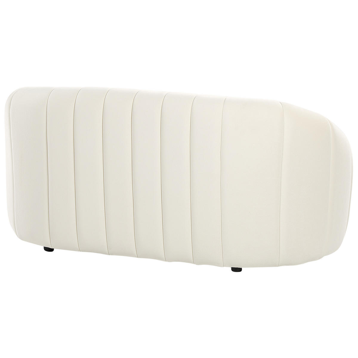 2-SITZER-SOFA Samtstoff cremeweiß Malung - Weiß, Textil (138/68/79cm) - Beliani