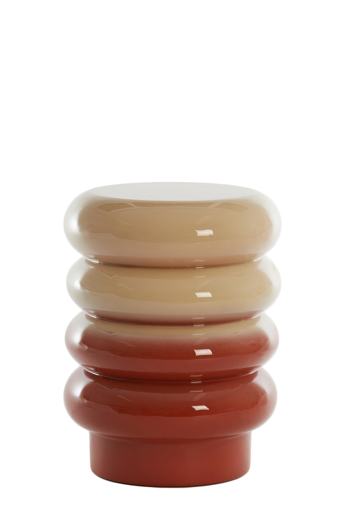 Light & Living Beistelltisch Creme, Dunkelorange 30x40x30 cm