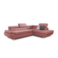 ECKSOFA Schlafsofa Panos In Esito - Rosa, Holzwerkstoff/Textil (275/210cm) - Fun Möbel