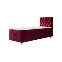 BOXBETT CHESTER P mit Matratze H3, Bonell und Topper 90x200 Monolith 59 - Rot, Textil (90/200cm) - Bedante