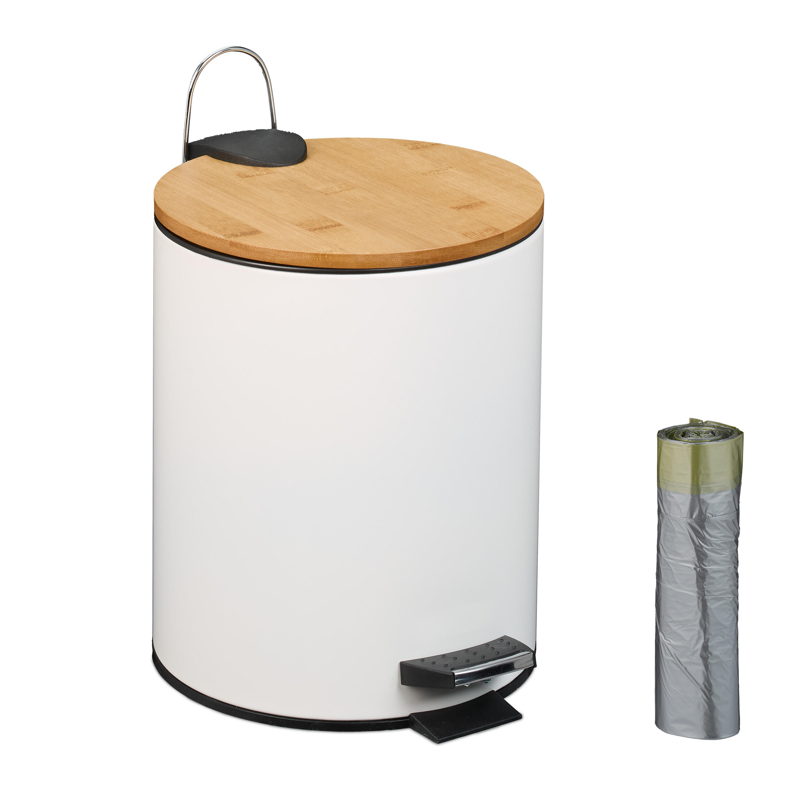 Relaxdays KOŠ bílý 5 l softclose