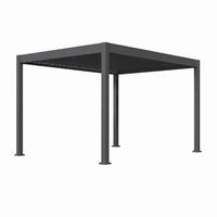 PERGOLA Deluxe Plus Elektrisch Pavillon Terrassenüberdachung Aluminium LED 3 x 4 m - Anthrazit, Metall (400/255/300cm) - WEIDE