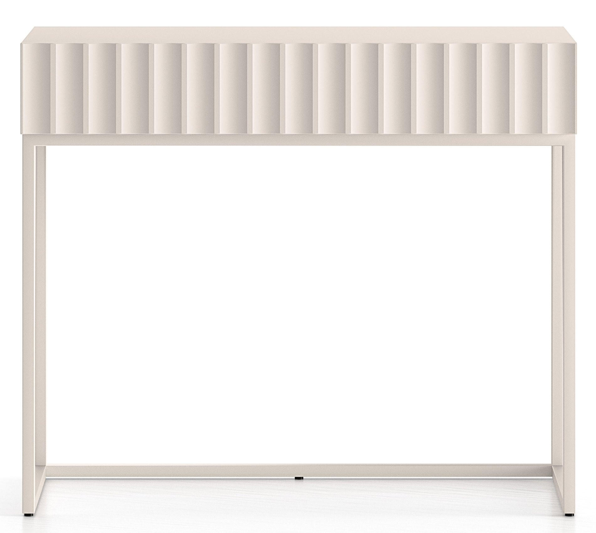SCHMINKTISCH Derriva Hellbeige 91 cm - Ecru/Beige, Holzwerkstoff/Metall (40/91.6/78.1cm) - Selsey