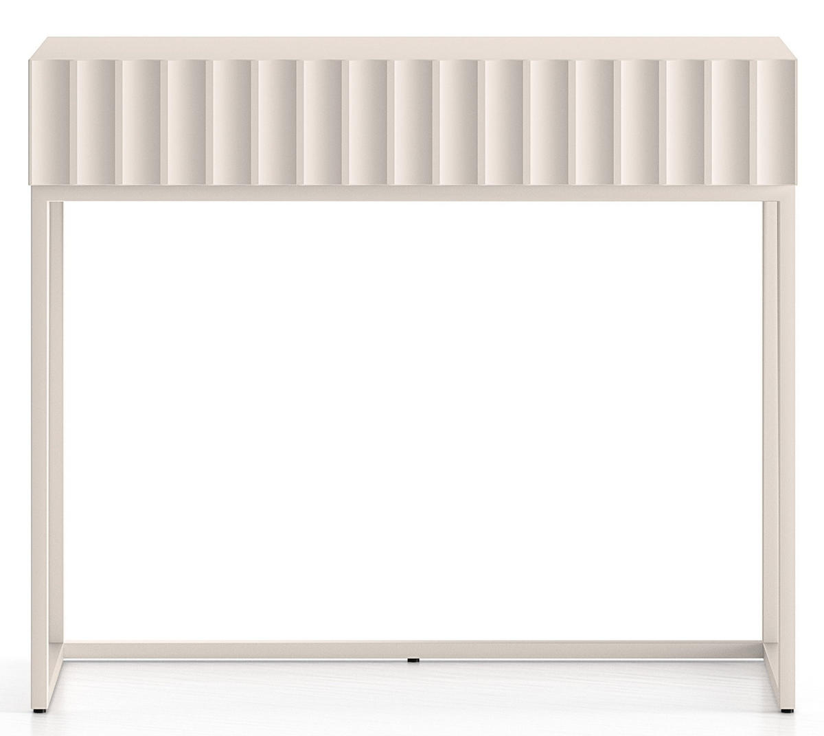 SCHMINKTISCH Derriva Hellbeige 91 cm - Ecru/Beige, Holzwerkstoff/Metall (40/91.6/78.1cm) - Selsey