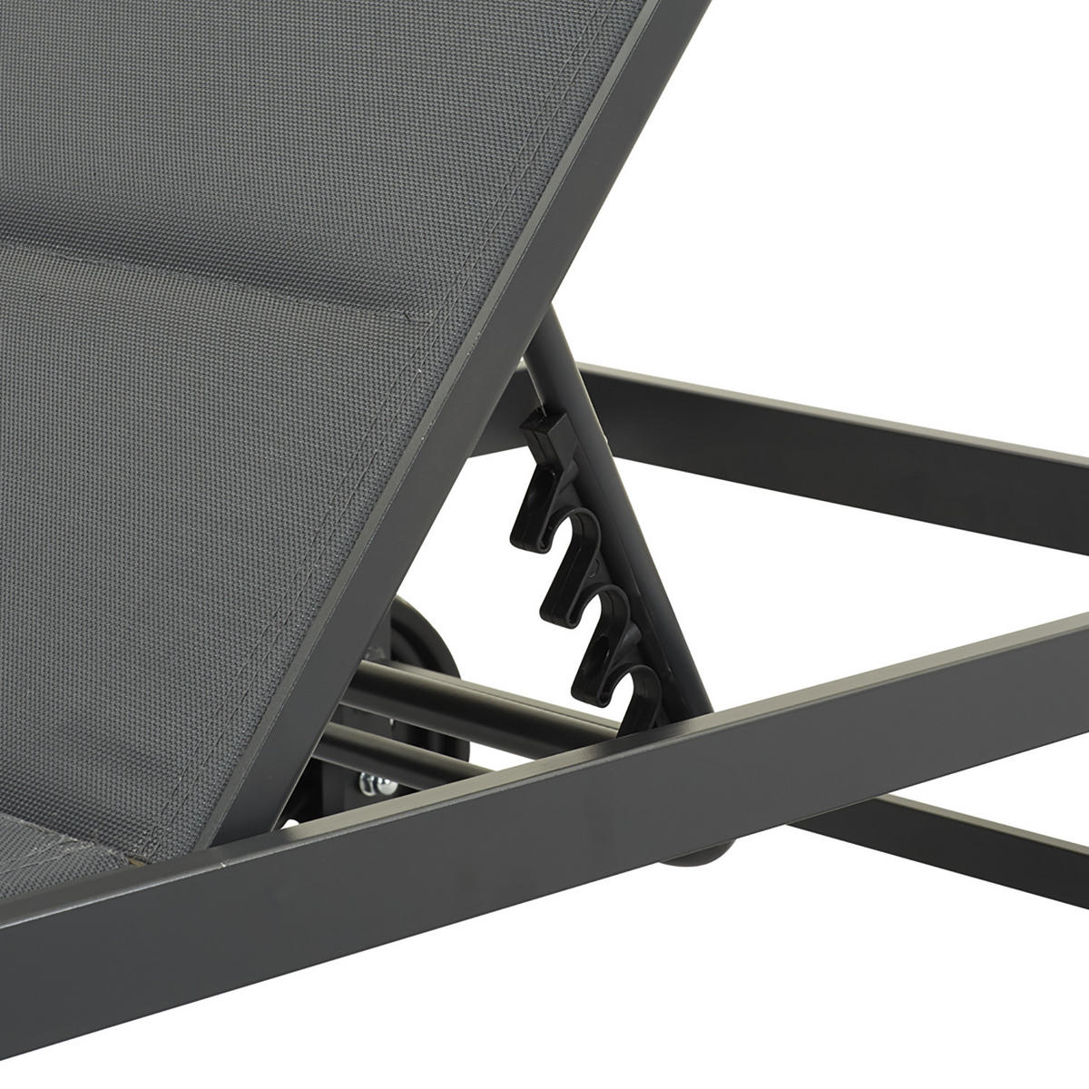 SONNENLIEGE bella Grau - Grau, Metall (65/91/200cm) - Habitat Garten