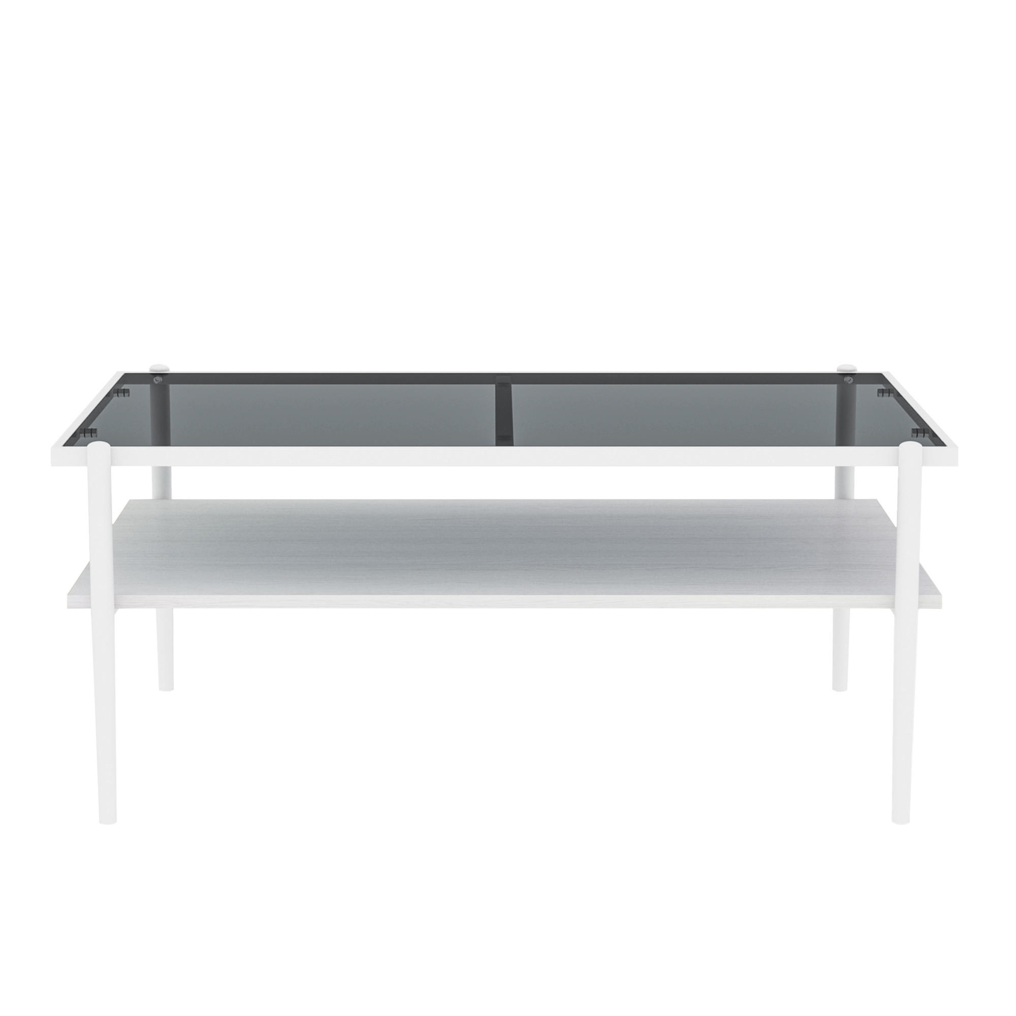 COUCHTISCH Grau/Weiß 97.5/61.5/45 cm - Grau, Holzwerkstoff (61.5/97.5/45cm) - PANGIVO