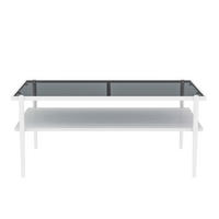 COUCHTISCH Grau/Weiß 97.5/61.5/45 cm - Grau, Holzwerkstoff (61.5/97.5/45cm) - PANGIVO