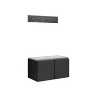 GARDEROBEN-SET Orion VI - Hellgrau/Graphitfarben, Holzwerkstoff/Kunststoff (84/42/46cm) - MIRJAN24