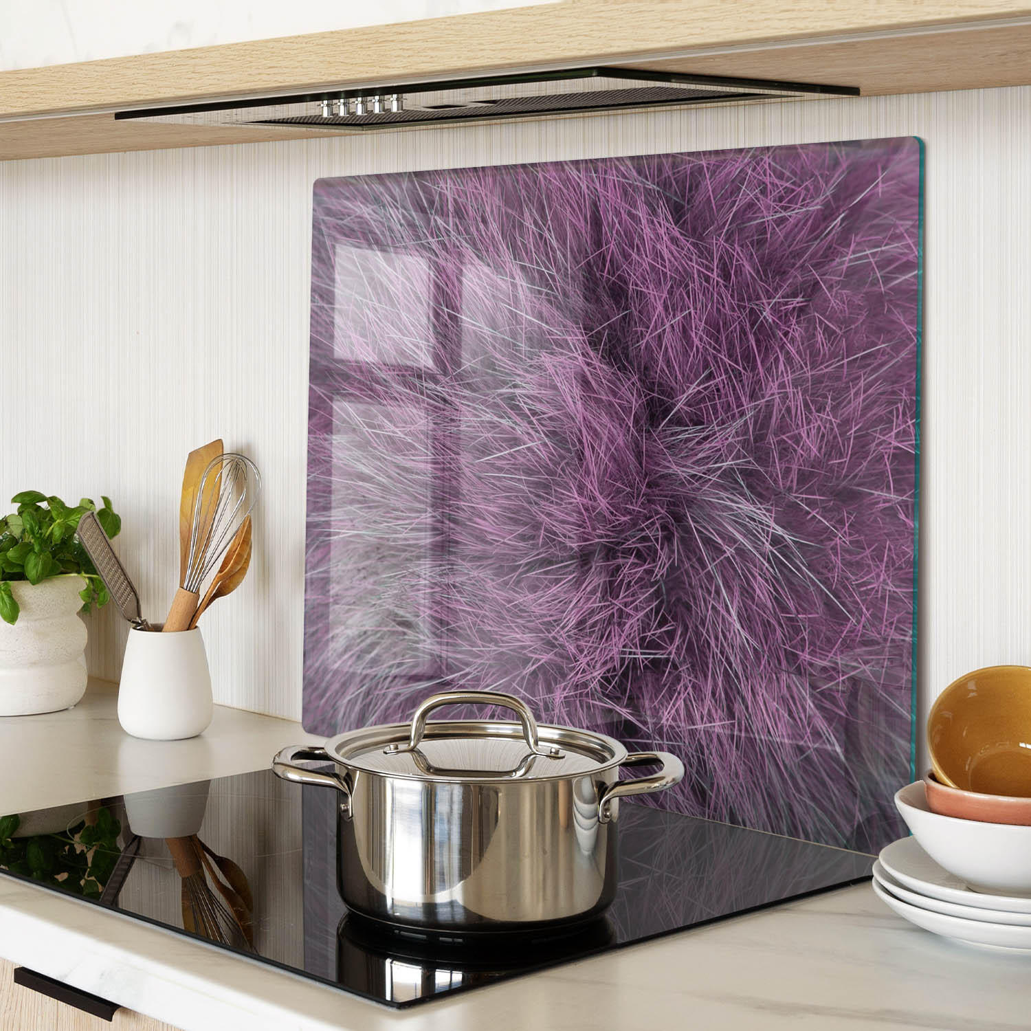 GLASPLATTE 60x52 cm Rosa Fell - Pink, Glas (60/0.4/52cm) - TULUP