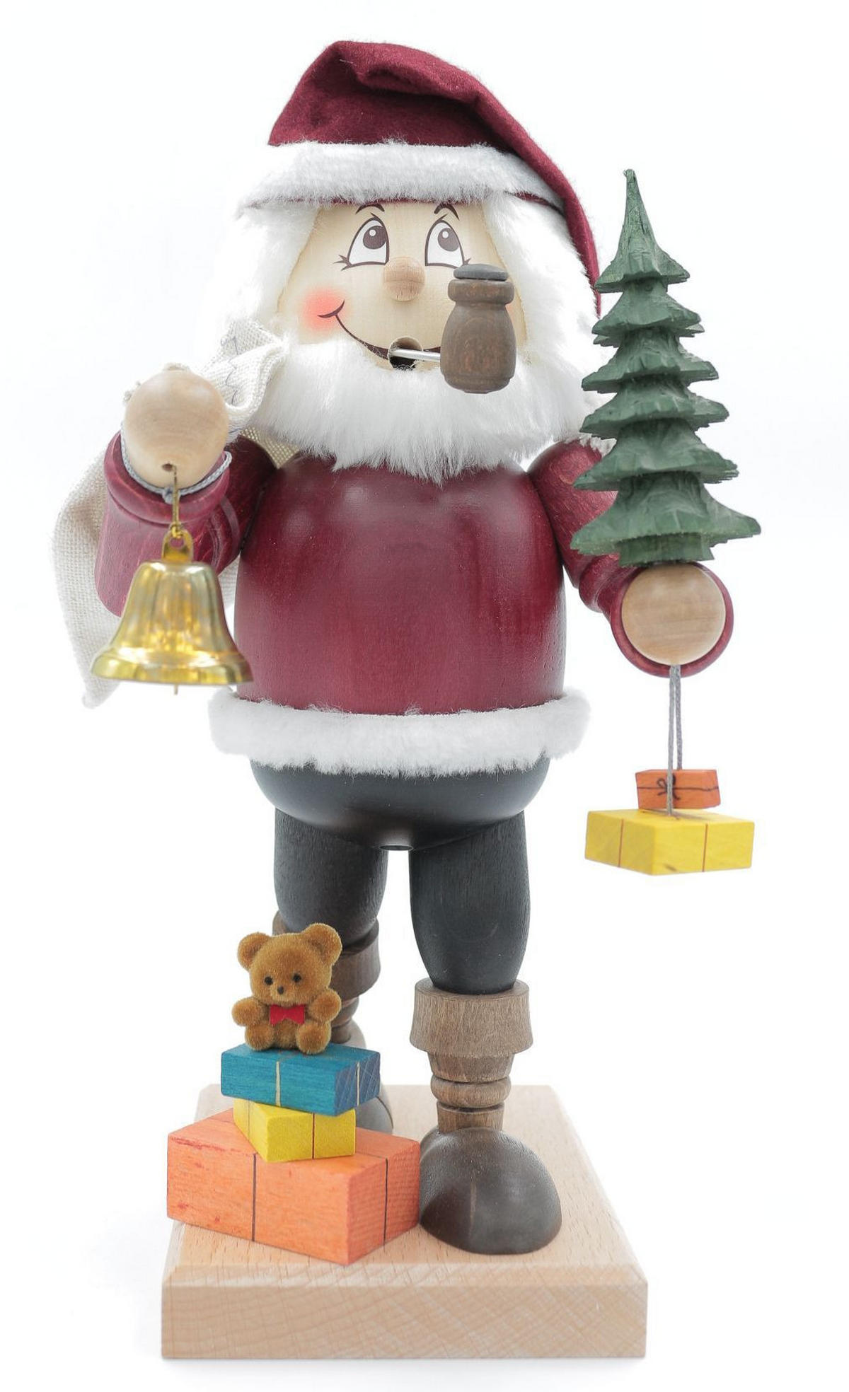 RAUCHFIGUR Wichtel Weihnachtsmann 32 cm - Multicolor, Holz (15/30/0.1cm)