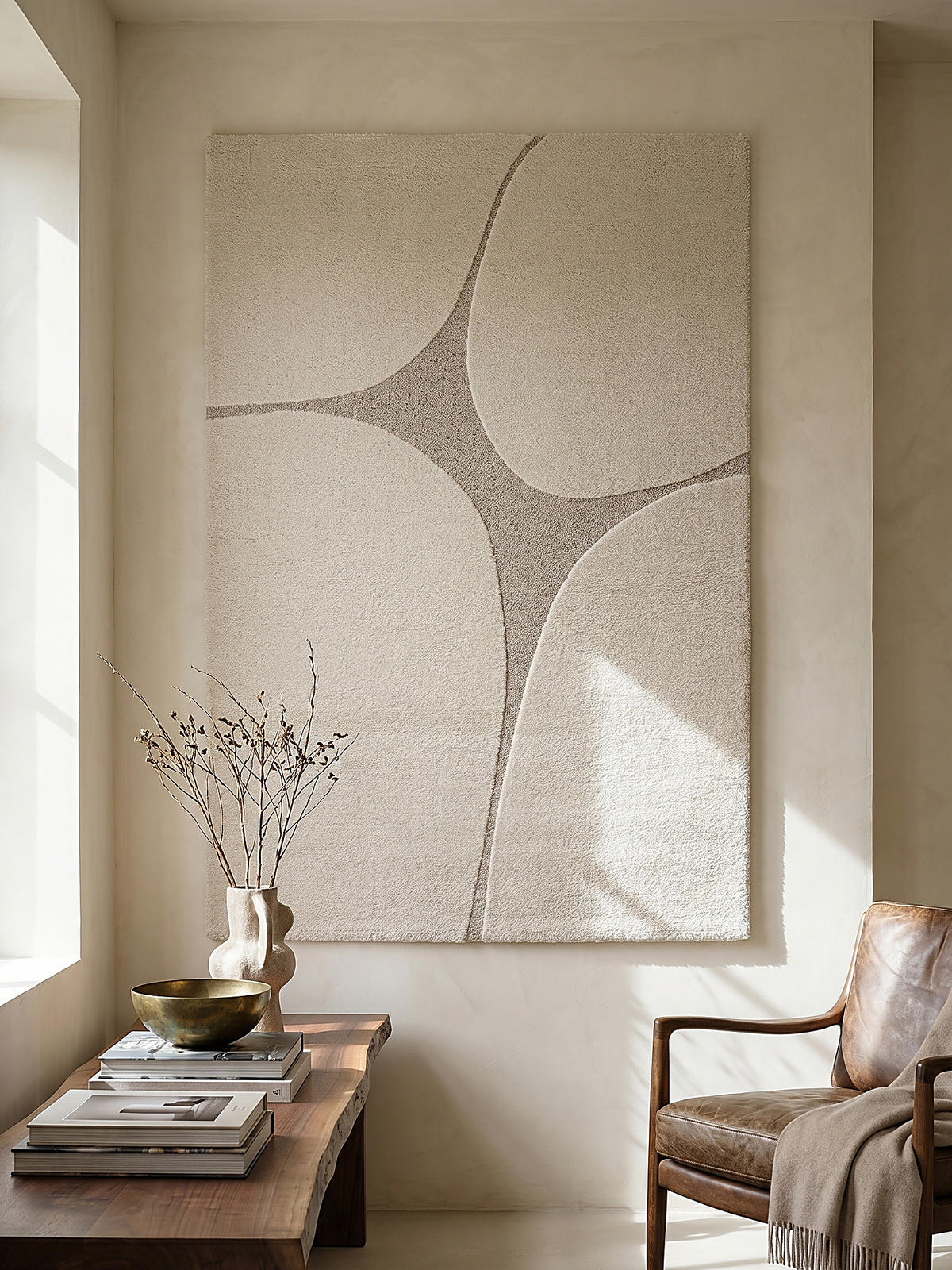 TEPPICHLÄUFER Abstrakt MUOTA Polypropylen Creme 80 x 150 cm - Beige, Textil (80/150cm) - KADIMA DESIGN