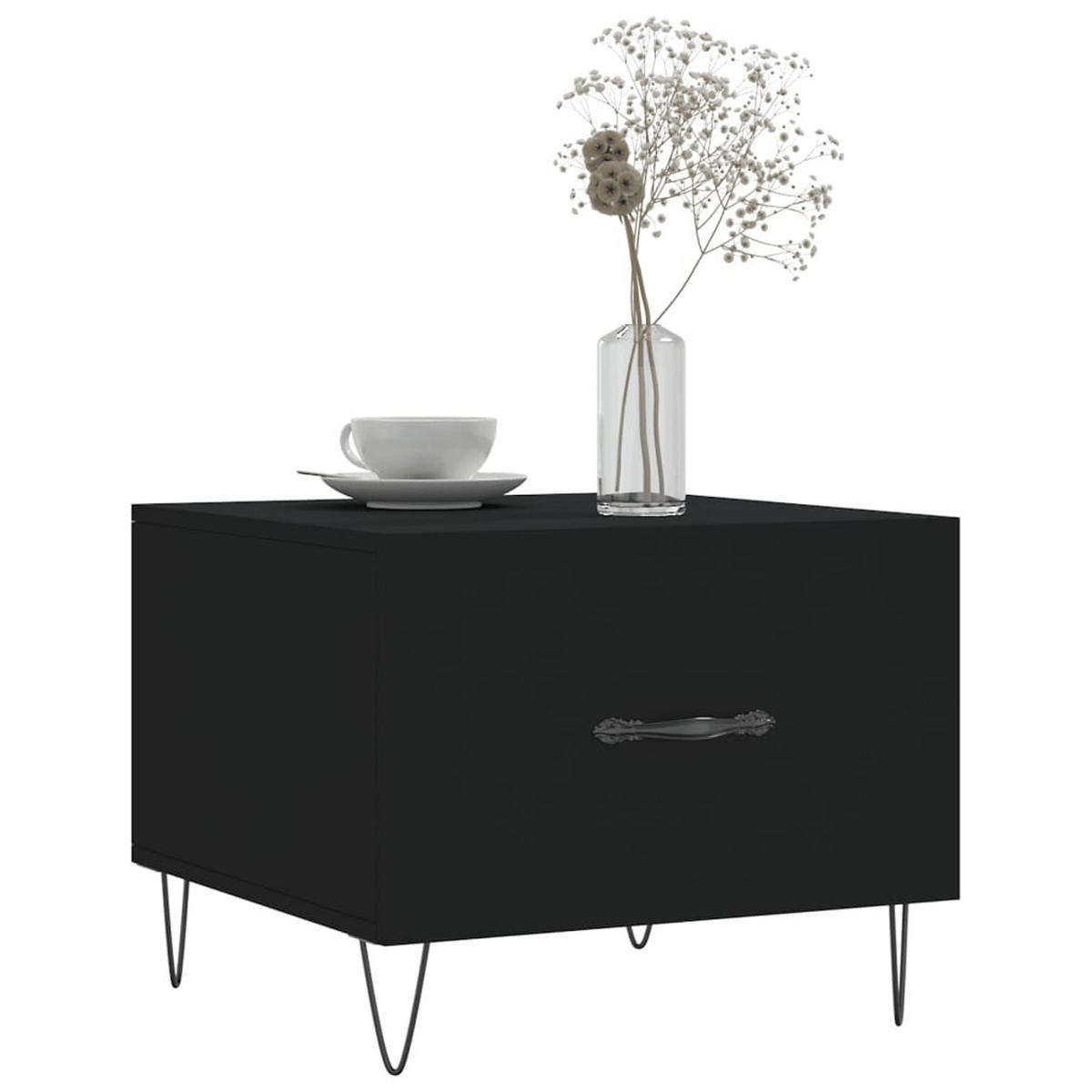 COUCHTISCH Schwarz 50x50x40 cm Holzwerkstoff - Schwarz, Holzwerkstoff (50/50/40cm) - furnicato