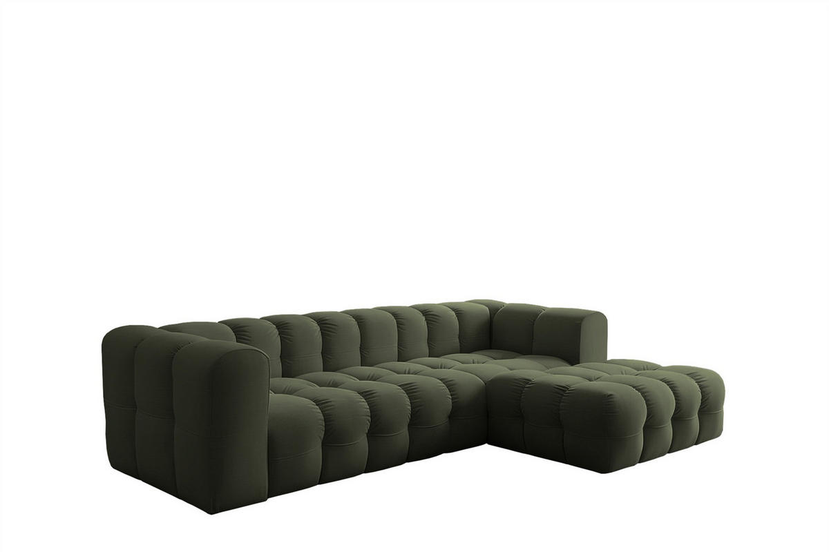 ECKSOFA Solvie In Tiffani - Grün, Holzwerkstoff/Textil (290/193cm) - Fun Möbel