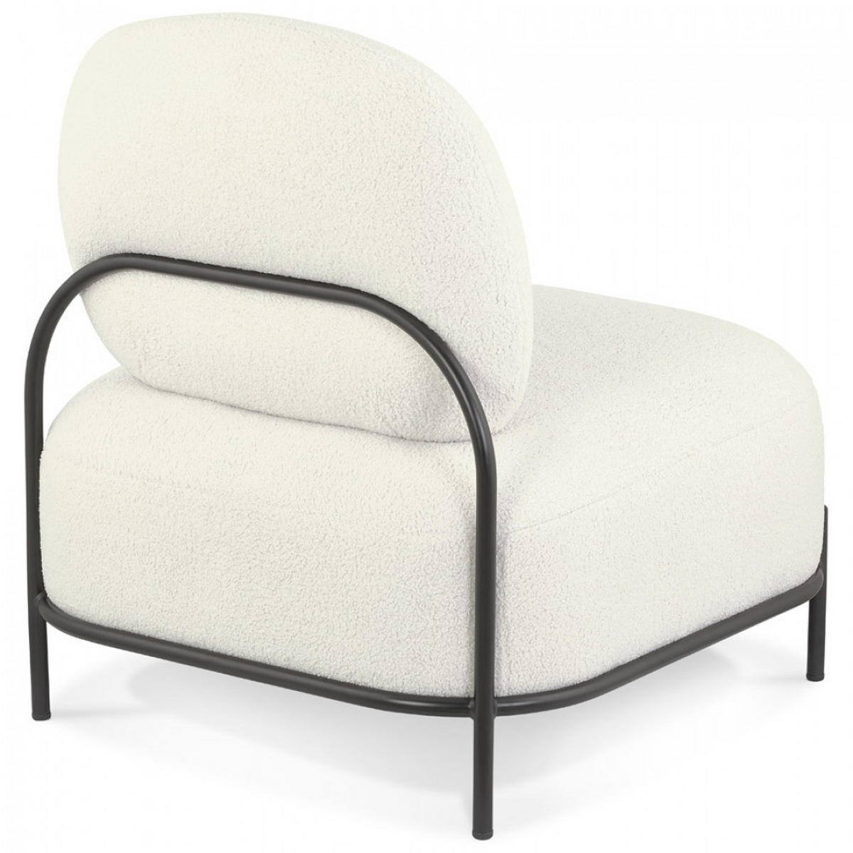 LOUNGESESSEL Beige 66.5x76x71cm - Beige/Schwarz, Textil/Metall (66.5/76/71cm) - AlterEgo