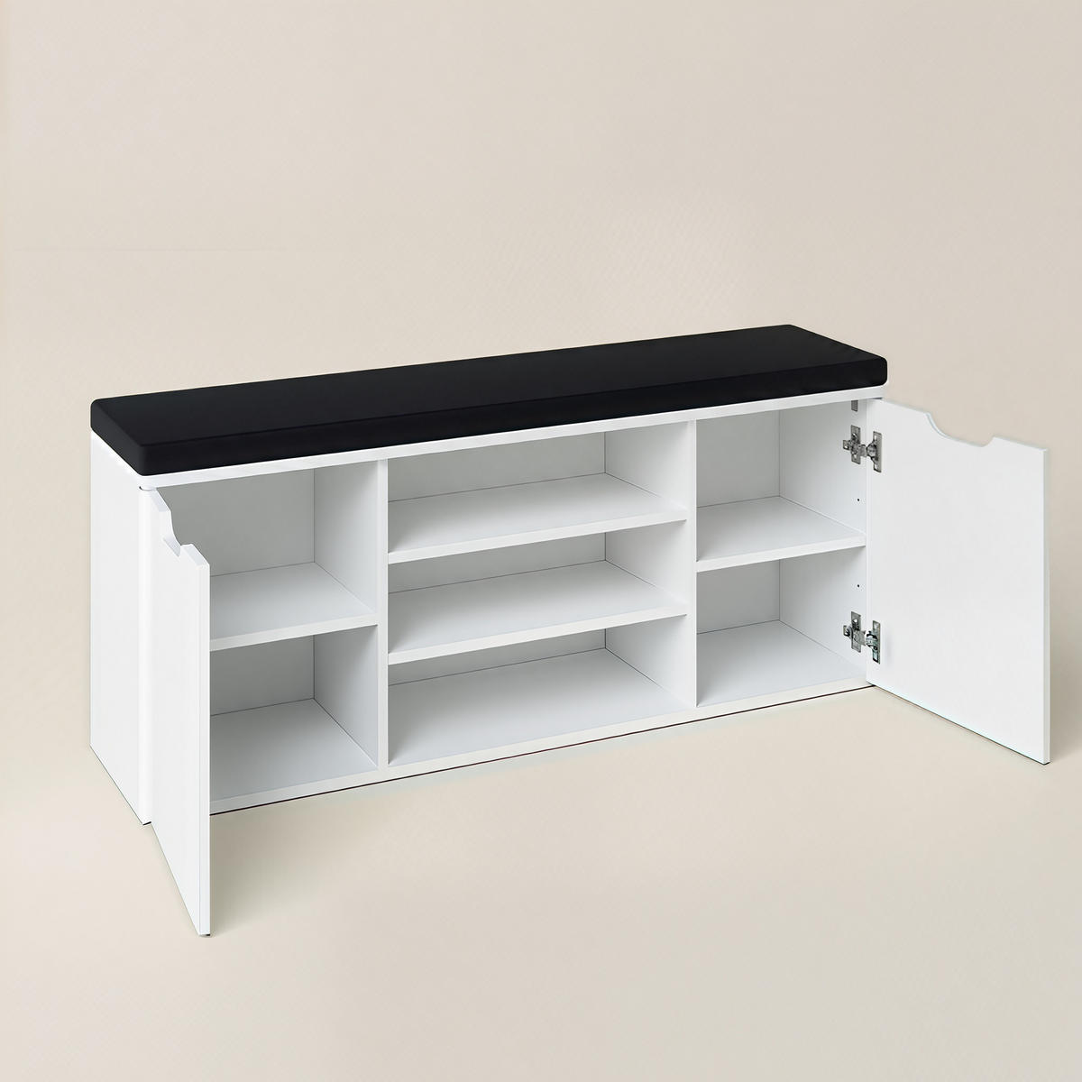 SCHUHSCHRANK Porta 103/30/46 cm Sitzfläche - Weiß, Holzwerkstoff (30/46/103cm) - BOXIMO