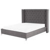 POLSTERBETT 180/200cm Grau Lubbon - Grau, Textil (180/200cm) - Beliani