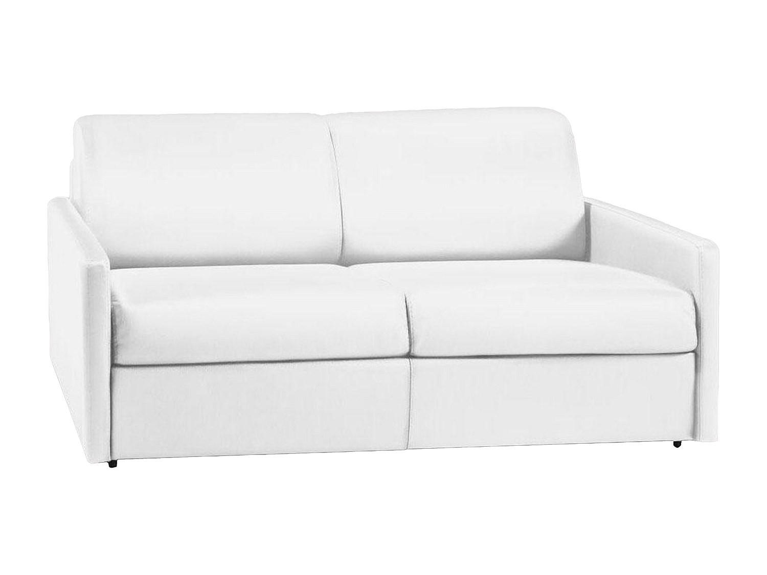 SCHLAFSOFA - 3 Personen - kunstleder - weiß Calife - Weiß, Leder (170/85/223cm) - Vente-Unique