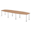 KONFERENZTISCH groß KT40 130/400/74 cm in Nussbaumfarben/Chromfüße - Chromfarben/Nussbaumfarben, Holzwerkstoff (130/400/74cm) - bümö