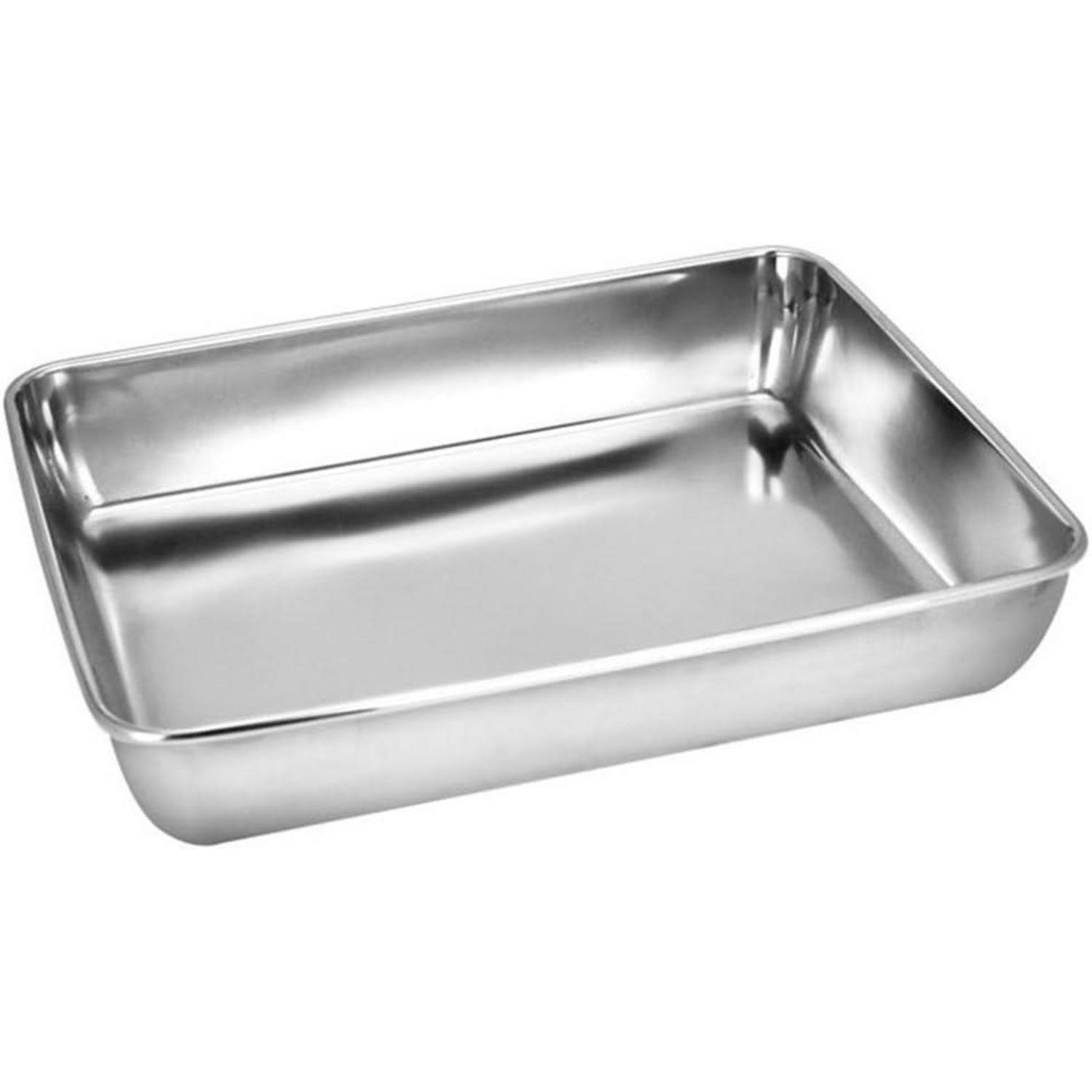BACKBLECH Edelstahl 24.9 x 30 cm - Silberfarben, Metall (25/6/30cm)