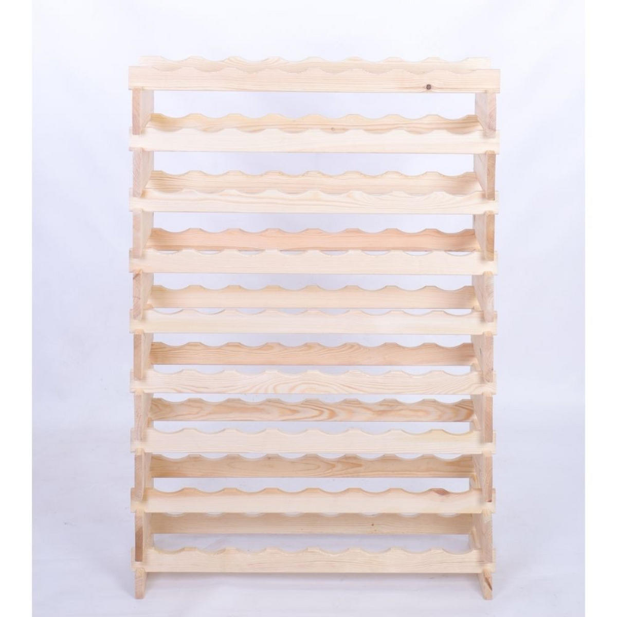 WEINREGAL VINOTECA FLEX PRO HxBxT 121x84x28cm 72 Flaschen auf 9 Ebenen Natur unbehandelt - Naturfarben, Holz (84/121/28cm) - PROREGAL