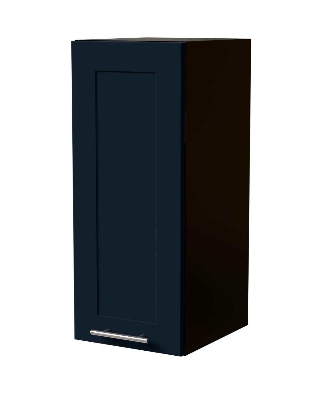 HÄNGESCHRANK Oslo W2/30 Schwarz / Indigo Matt 30 / 32,5 / 72cm - Schwarz/Dunkelblau, Holz/Holzwerkstoff (30/72/32.5cm) - Feldmann-Wohnen