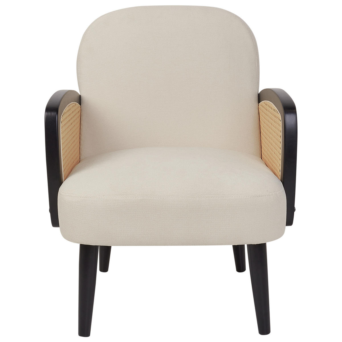 SESSEL Schwarz Dvenberg - Hellbraun/Beige, Textil (61/78/73cm) - Beliani