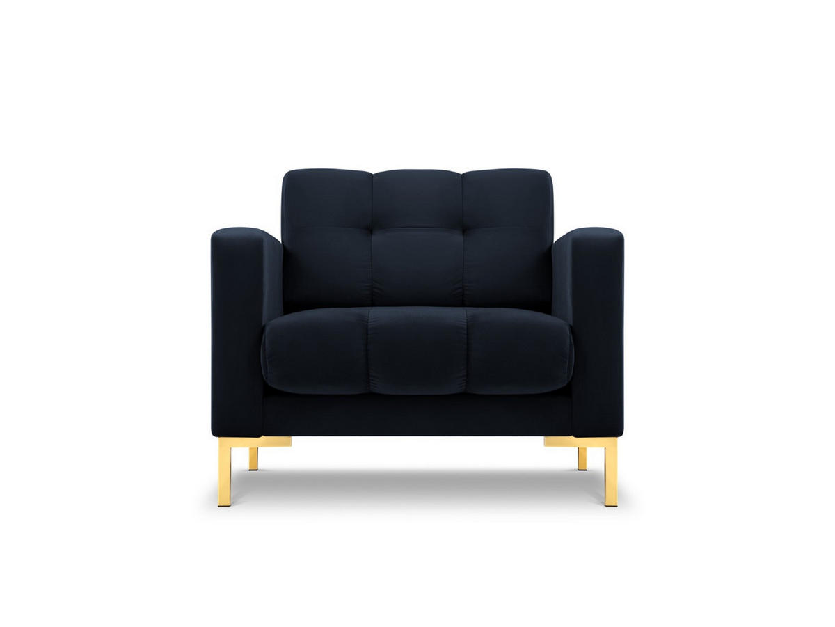 SESSEL Mamaia aus Samt dunkelblau - Dunkelblau, Textil (92/75/87cm) - Micadoni
