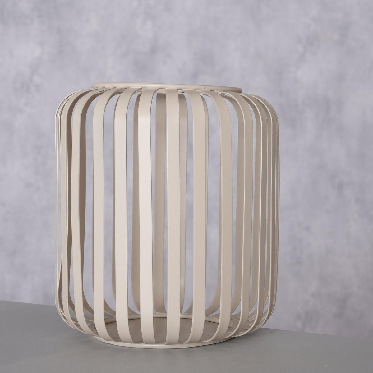 METALLLATERNE Viki 13/13/15 cm - Beige, Metall (13/15/13cm) - Boltze Home