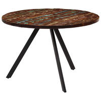 ESSTISCH 110/75 Cm Altholz Massivholz - Eukalyptusholzfarben, Holz (110/110/75cm) - vidaXL