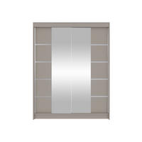 SCHWEBETÜRENSCHRANK Camino V - Kaschmir/Silberfarben, Holzwerkstoff/Metall (150/200/58cm) - MIRJAN24